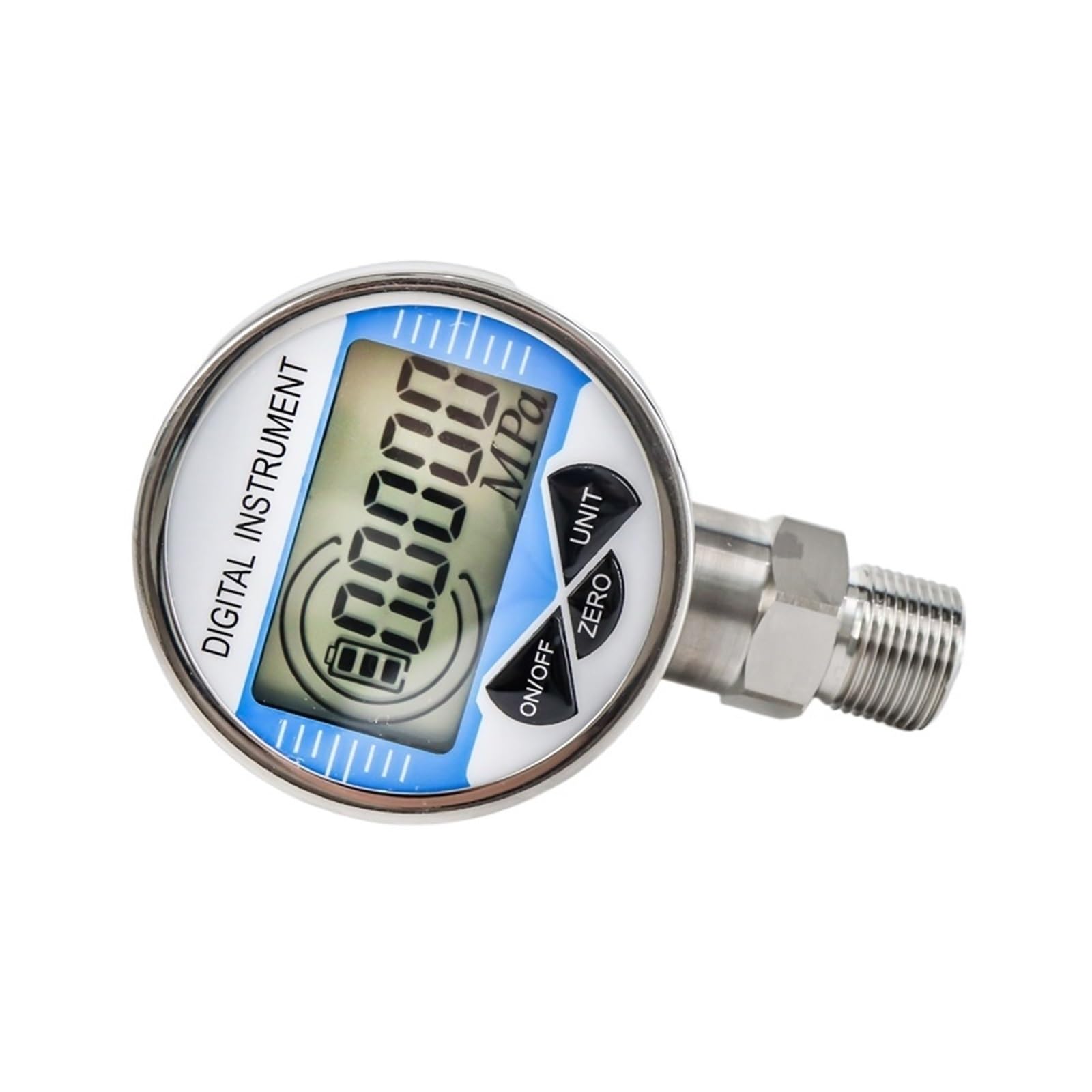 Manómetro, Medidor de presión batería, barómetro electrónico Digital intelinte acero inoxidable, medidor aceite y agua, pantalla 60MPA(60mm,0-10Bar)