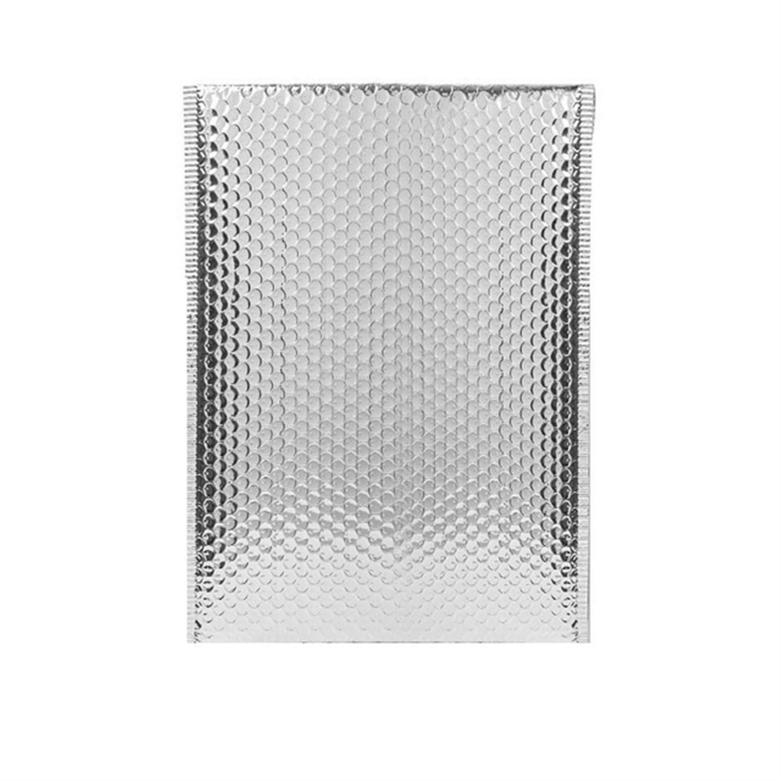 100 buste imbottite a bolle per piccole aziende, per spedizioni, imballaggi, buste imbottite per confezionare prodotti, per traslochi, spedizioni e stoccaggio (argento, 13 x 15 cm)