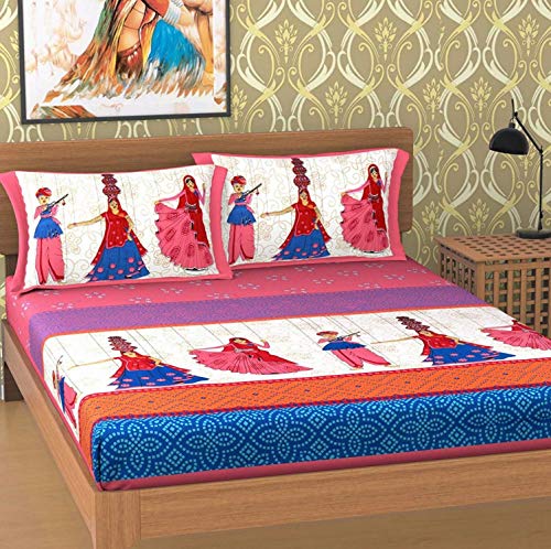Drap Jaipuri imprimé Ghoomar pour une décoration de chambre bohème et chaleureuse