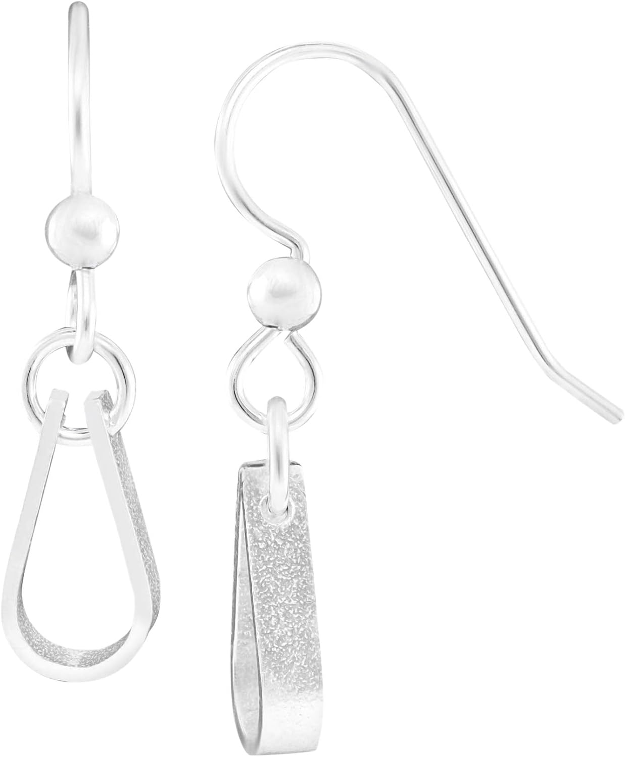 Dainty Small Teardrop Sterling Silver Dangle Earrings For Women Unique Jewelry Gift Idea For Modern Mom Cute Fashion Accessory For Everyday Wear - Artisan Detail Edition