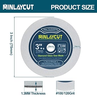 Diamond Glass Cutting Disc 3 FACHLICH Diamond Porcelain Saw Blade 10 Tile Blade 250MM Dry Wet Ceramic Cutting Disc for Granite Marble