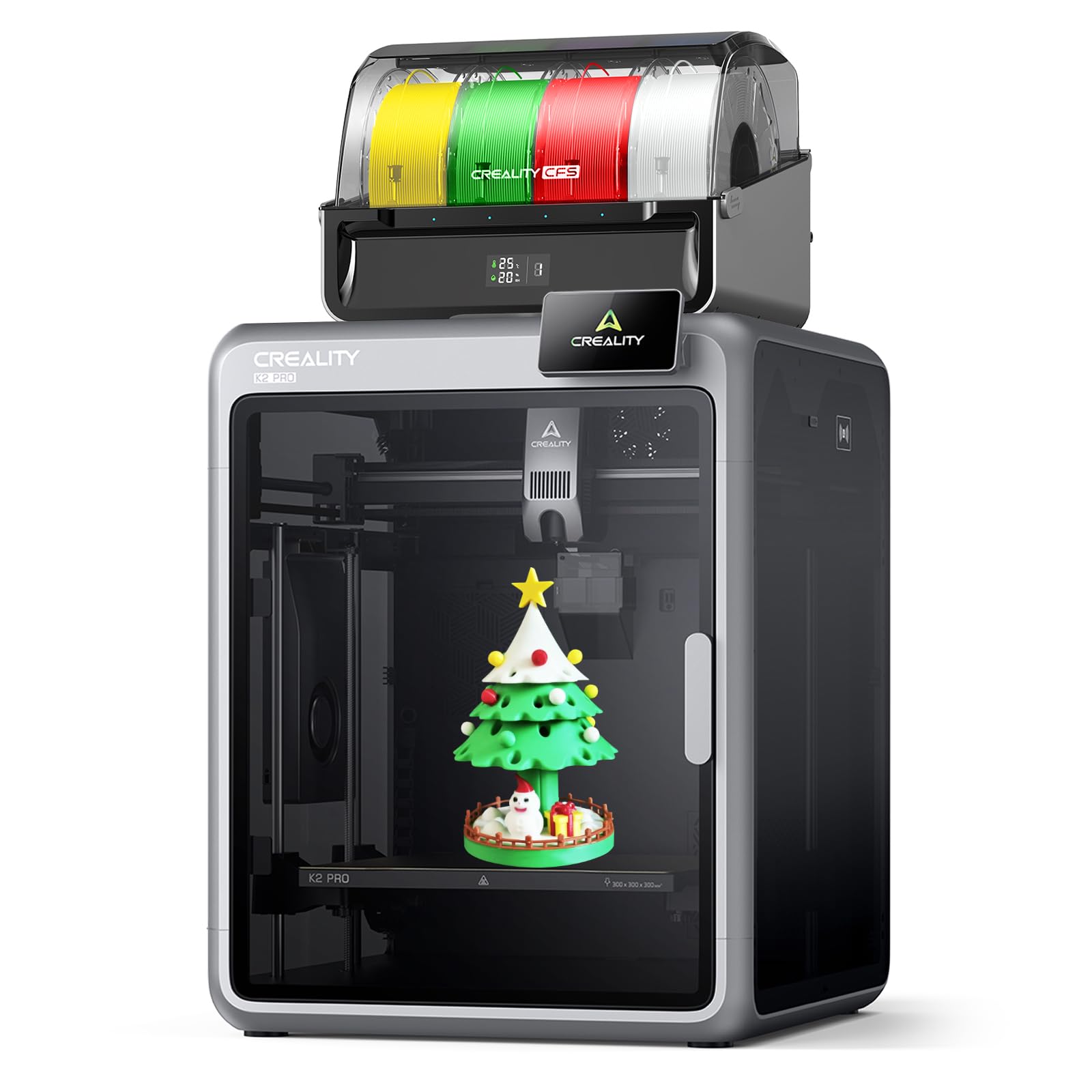Creality K2 Pro Combo 3D Printer,Multicolor 3D Printer with CFS,600mm/s Max Speed,Fully Assembled Auto Leveling,Large Printing Volume of 300x300x 300mm