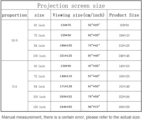 Miniatura 2 de Projector Screen, 60-100 Inch 43 Motorized Electric Projection Screen Auto HD Gray Fiber Glass Projector Screen for Home Theater Entertainment (Size