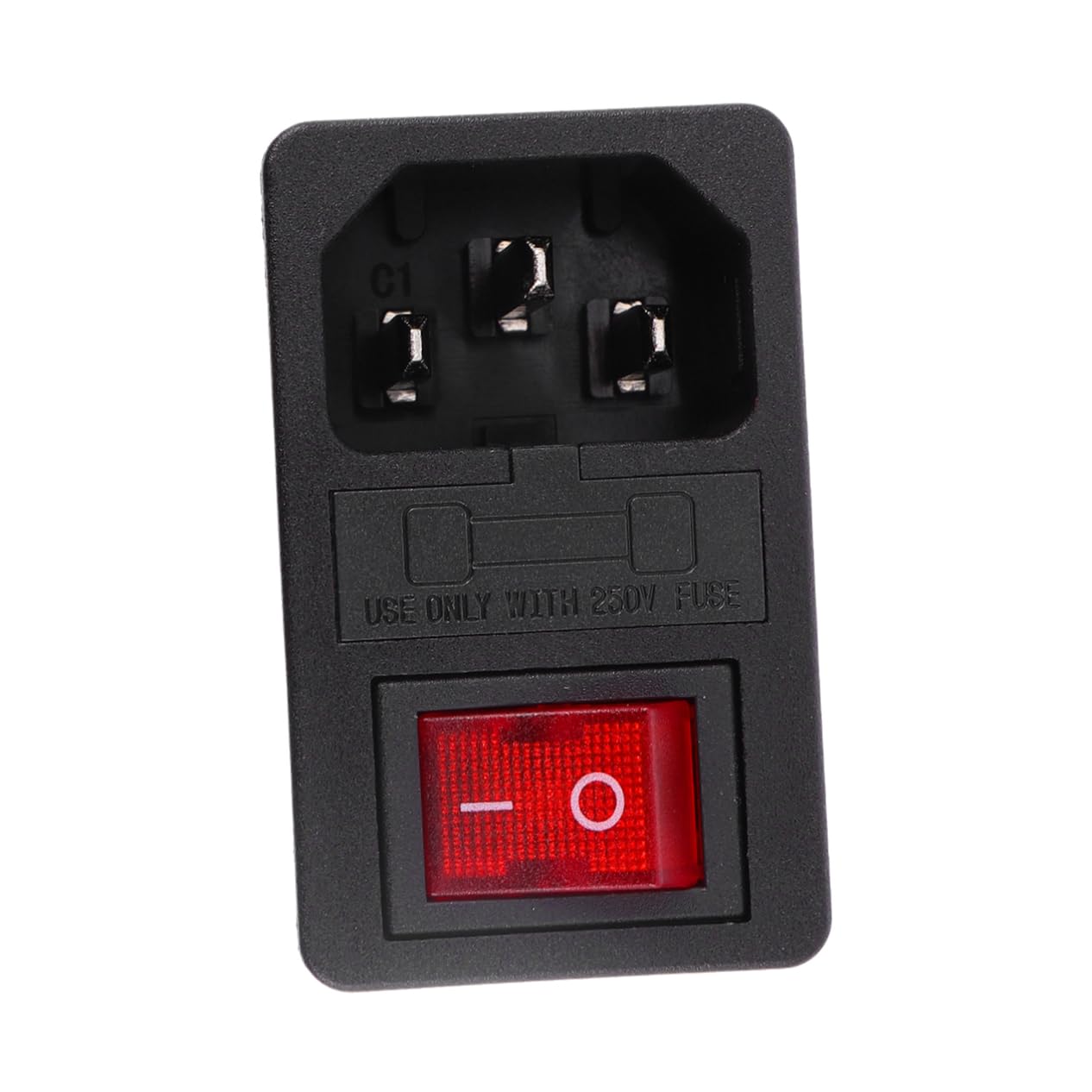 HEALEEP Convenient 3-pin Ac Power Socket Electrical Outlet with Rocker Switch Power Inlet