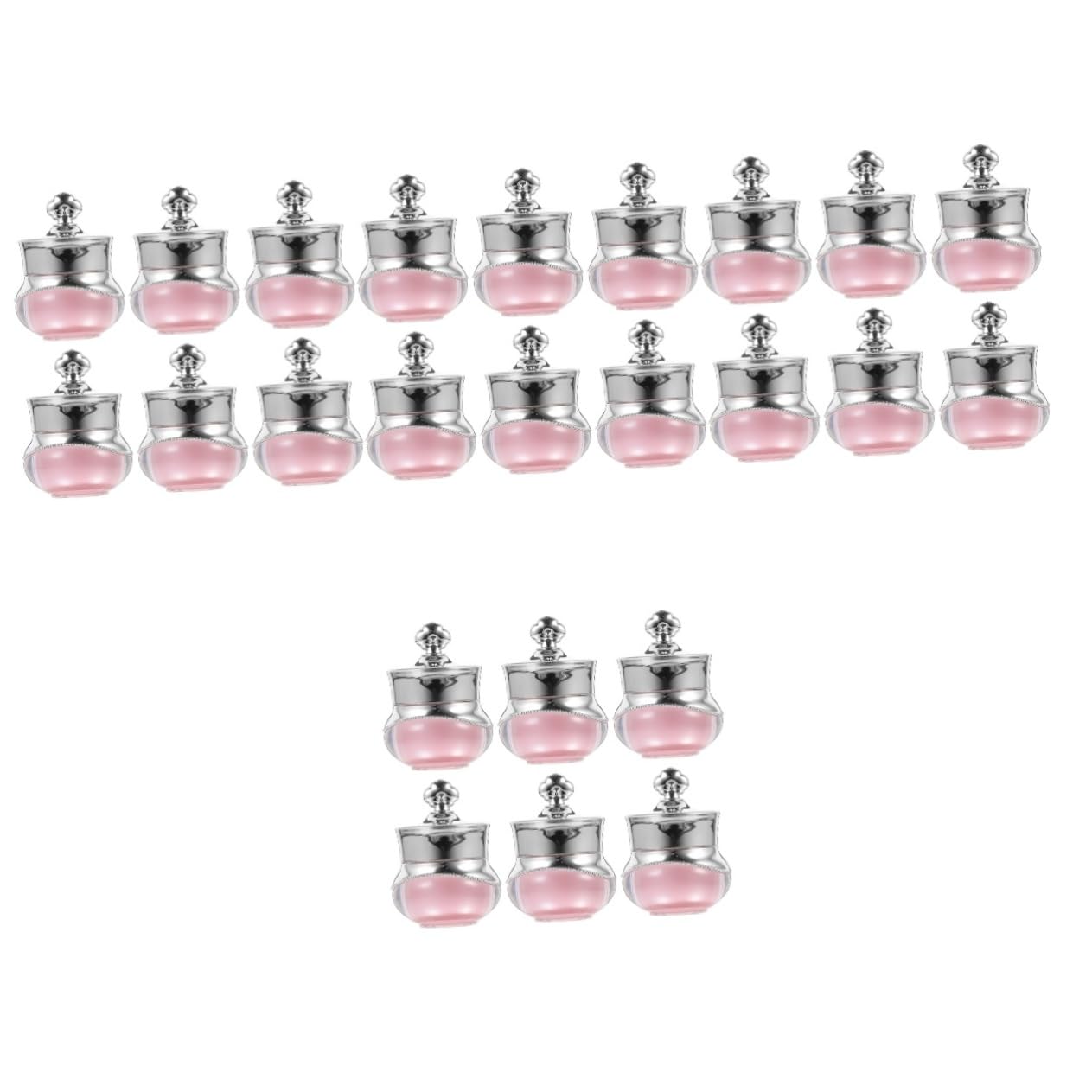 BESTYASH 4 Set Bottiglia Con in Acrilico Barattoli Da Viaggio Bottiglie Da Viaggio Per Articoli Da Toeletta Piccoli Vasetti Con Coperchi Mini Barattoli Con Coperchi Rosa 6 Pezzi*4