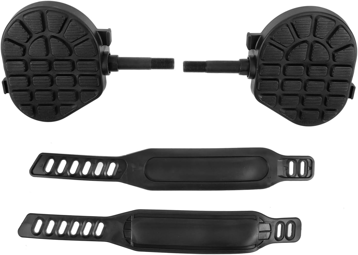 VICASKY 1Set Indoor Exercise Bike Pedals with Skid Design and Straps Versatile Pedals for Indoor Cycling and Mountain Biking Enhanced Safety for Comfortable Workouts