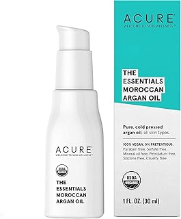 Acure The Essentials Moroccan Argan Oil | 100% Vegan | Versatile - For Any Skin & Hair Care Regimen | Pure, Cold Pressed &...