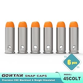 GORTAR 45LC Snap Caps Training Dummy Rounds Practice Safe Loading Firing Close to Real Weight -6 Pcs