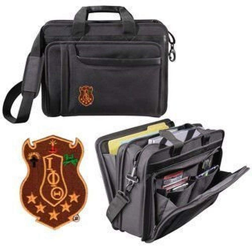 Greekgear Iota Phi Theta Crest - Shield Briefcase Attache Black