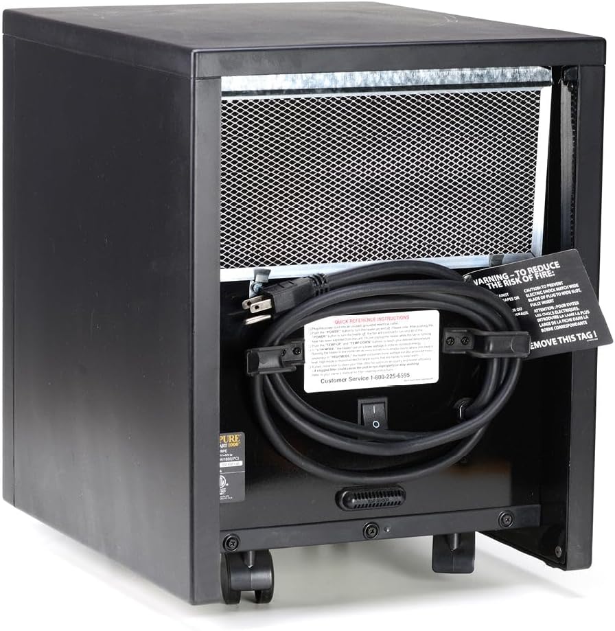 Miniatura 6 de EdenPURE Classic CopperPLUS - Calentador infrarrojo de 1500 W de eficiencia energética para habitaciones grandes de hasta 1000 pies cuadrados,