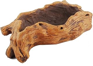 NWFashion Resin Brown Tump Flower Succulent Pot/Planter/Container for Indoor Outdoor