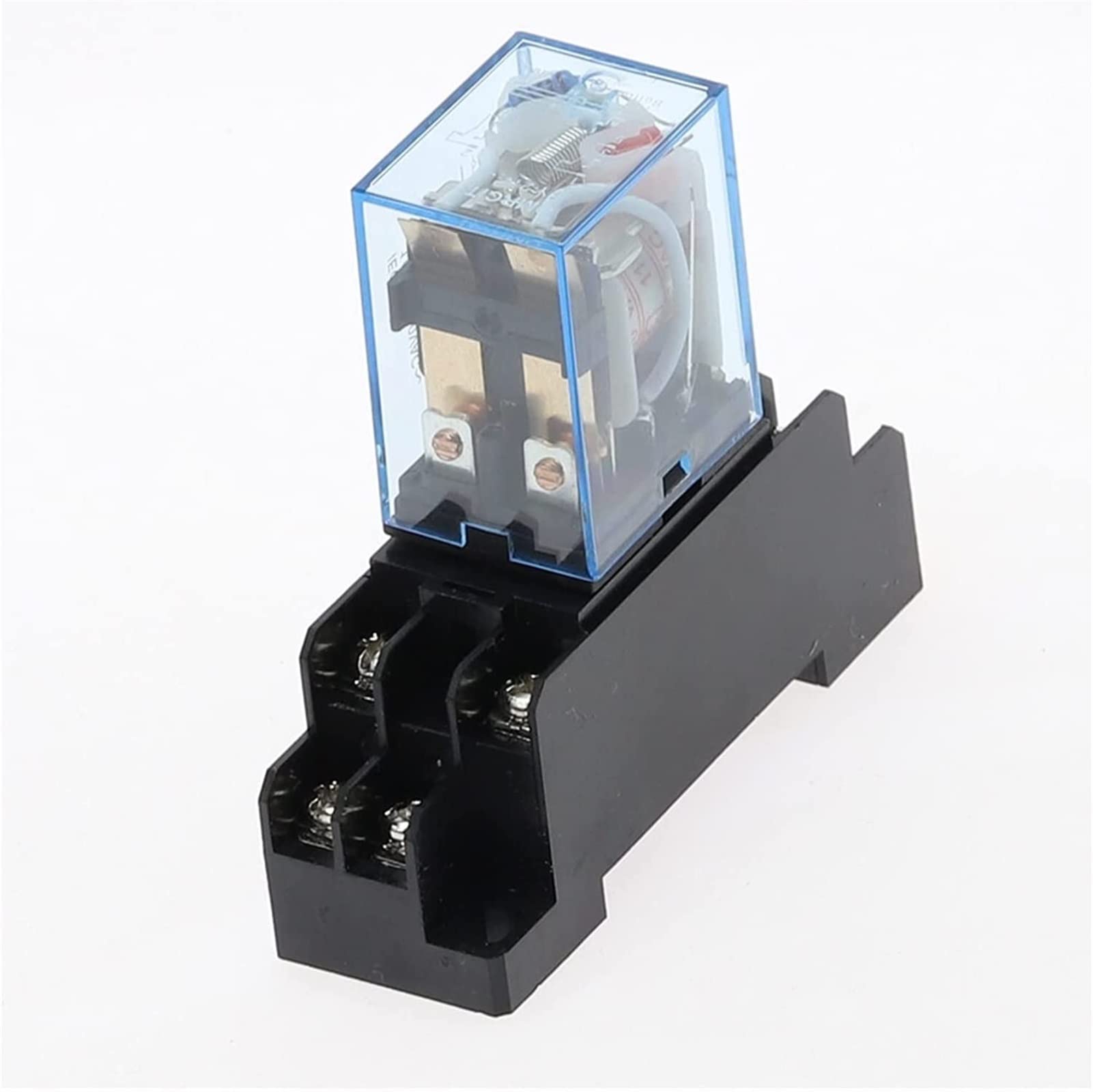 FQJYXWEWL Electronic Accessories Relay 1Pc LY2NJ HH62P HHC68A-2Z Electronic Micro Mini Electromagnetic Relay 10A 8PIN Coil DPDT with Base(Onecolor)