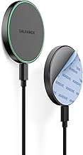 Galvanox Stick-On Magnetic Wireless Charger, Compatible with MagSafe (15W) iPhone Fast Charging, Low-Profile Pad for Wall,