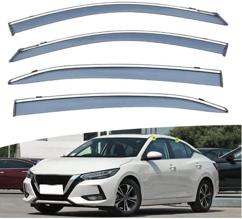 FengXH 4Pcs Smoke Tint Car Window Deflectors for Nissan Sylphy 2020