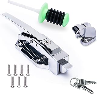 Heavy Duty Freezer Door Handle, Walking Cooler Door Closer Complete Kit, Walk in Cooler Door Handle for Coolers, Freezers, Industrial Ovens, Laboratory, Warehouse,etc. (Base Height 1.8 inch)