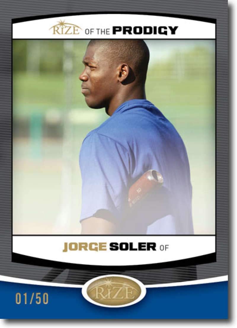 2012 Leaf Rize Draft Black Prodigy #P18 Jorge Soler Cubs (Rookie/Prospect Insert Paragon Card) MLB Baseball Card /50 NM-MT