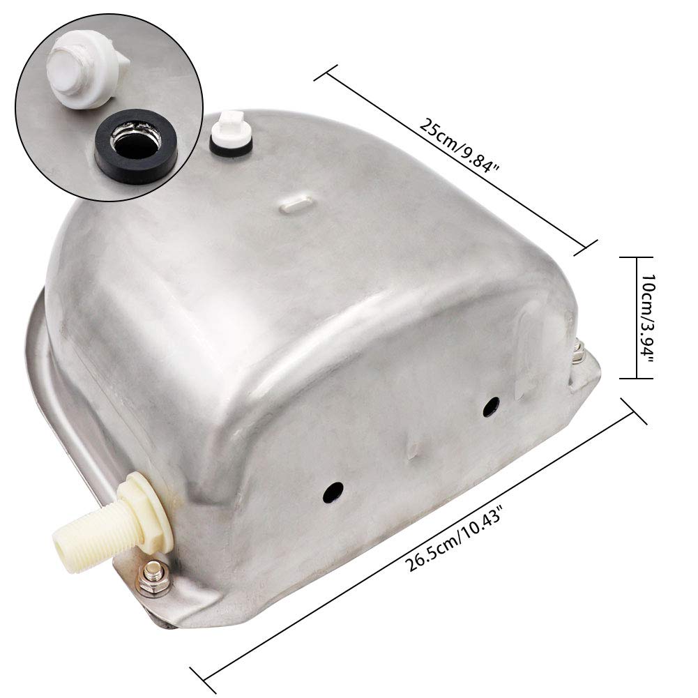 Abbeveratoio per Bovini in Acciaio Inox Grande Capacità Automatico Bestiame Ciotole d' Acqua Automatica Ciotola per Bestiame per Capre con Valvola Galleggiante Foro di Scarico