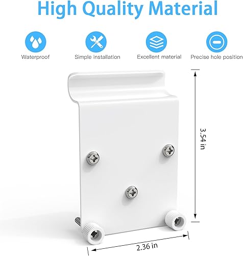 Miniatura 3 de Koroao Clips laterales de vinilo compatible con Eufy SoloCam S340 cámara de seguridad solar para exteriores (paquete de 1, blanco)