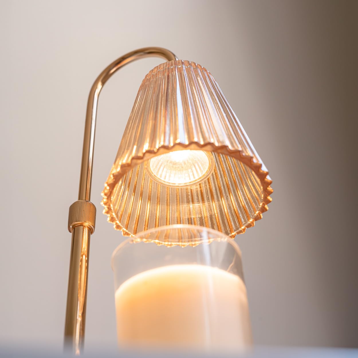 Flamingueo Lampada Scalda Candela - Candle Warmer Lamp - Decorazioni Casa - Intensità Regolabile - Con Timer - Altezza Regolabile