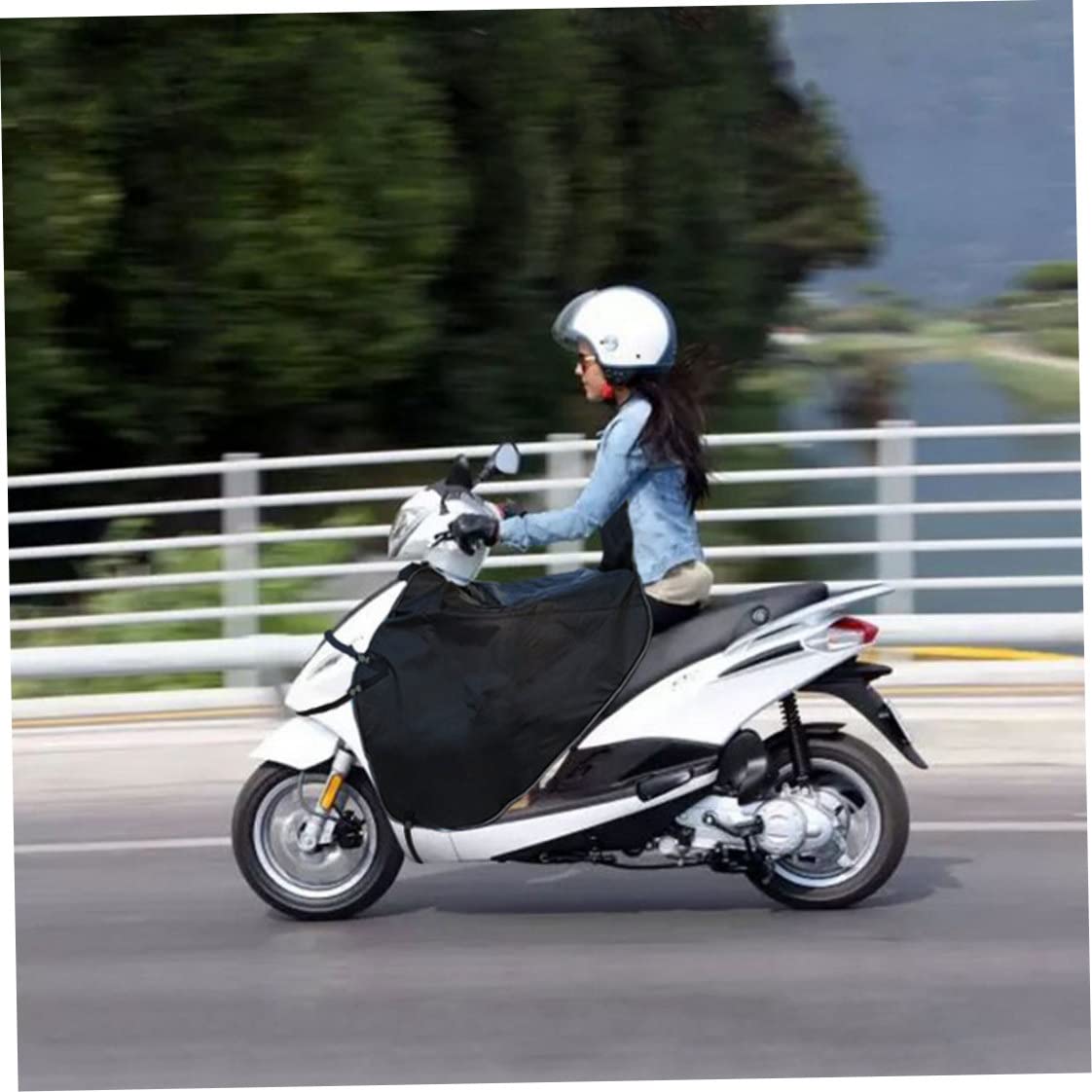 Scooter Cubierta de la Pierna del Delantal de Motocicleta Protector Impermeable Cinta Reflectante Negros para la Lluvia fría Conductor de Invierno Accesorios para niños para niños