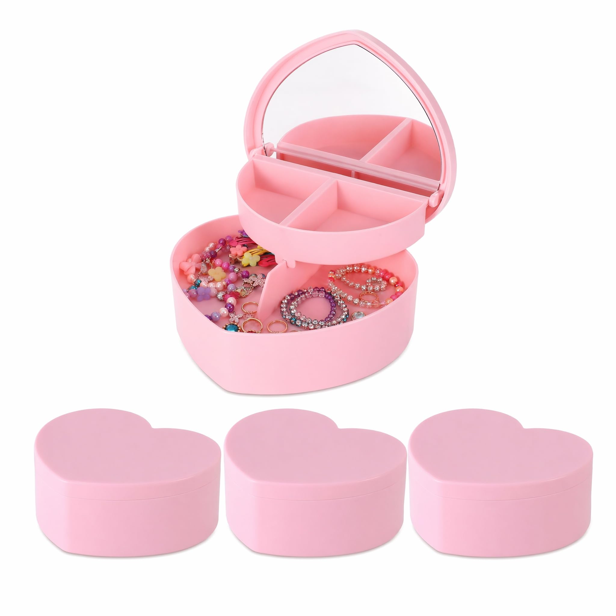 Boîte à bijoux anti-nœuds avec miroir pour ranger vos colliers emmêlés et bagues perdues