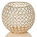 VINCIGANT Gold Father's Day Candle Sleeve Holder/Floor Vase for Fireplace Dinning Table Centerpieces Home Decoration,8 Inches Diameter