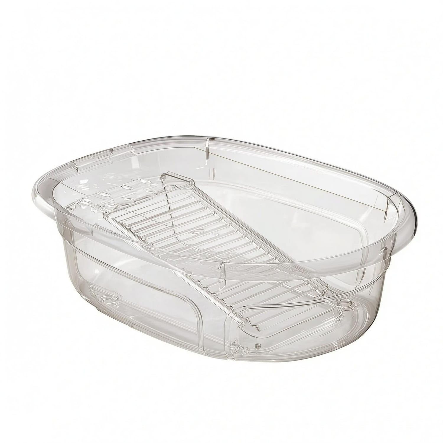 BNF® Reinforced Laundry Basin Heat-Resistant Portable Laundry Tub Transparent ABS Wash Tub for Home Washing, White, L-image-47