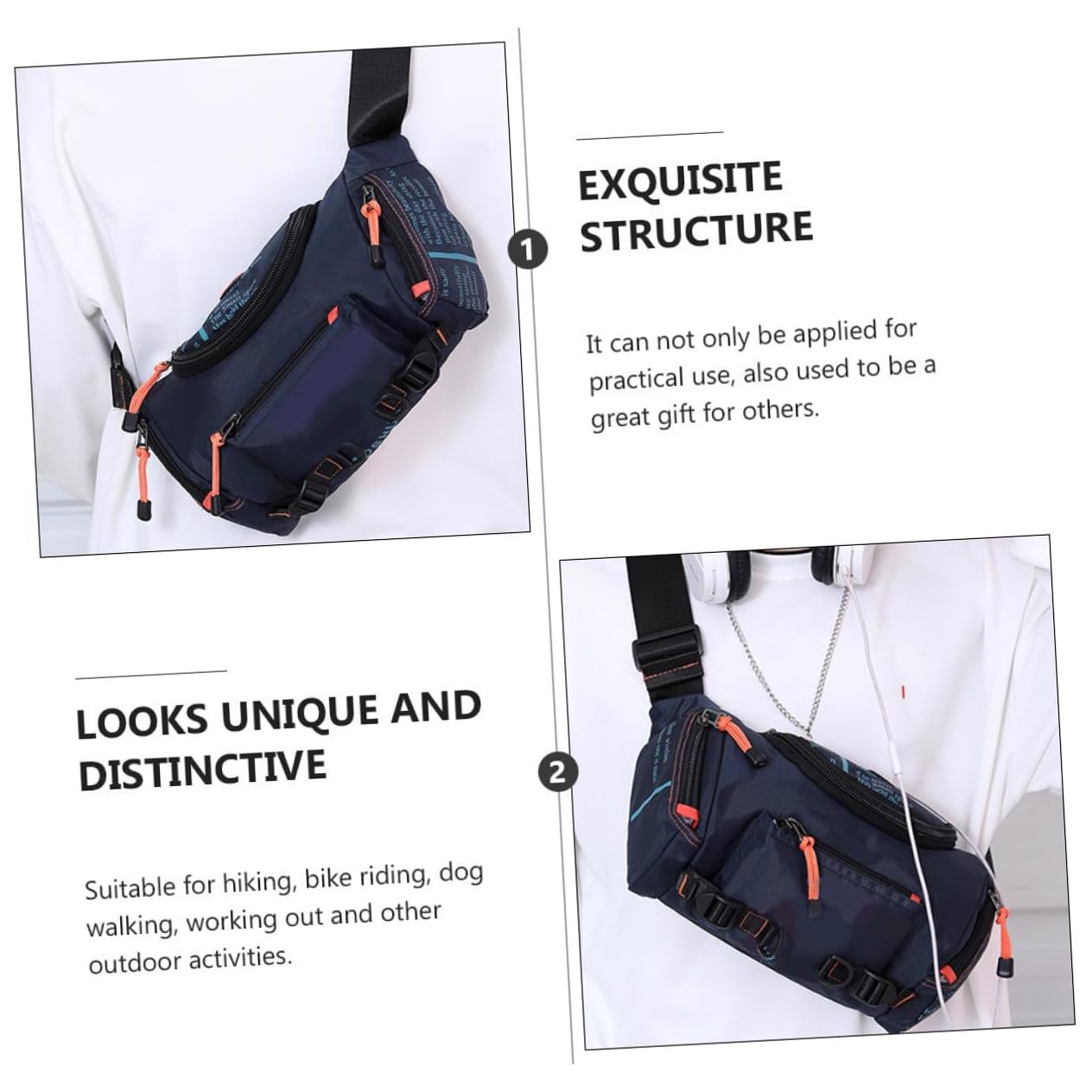 TOYANDONA 1pezzi Marsupio Da Esterno Regolabile Cintura Marsupio Multifunzionale Resistente e Capiente Per Sport Viaggi e Uso Quotidiano