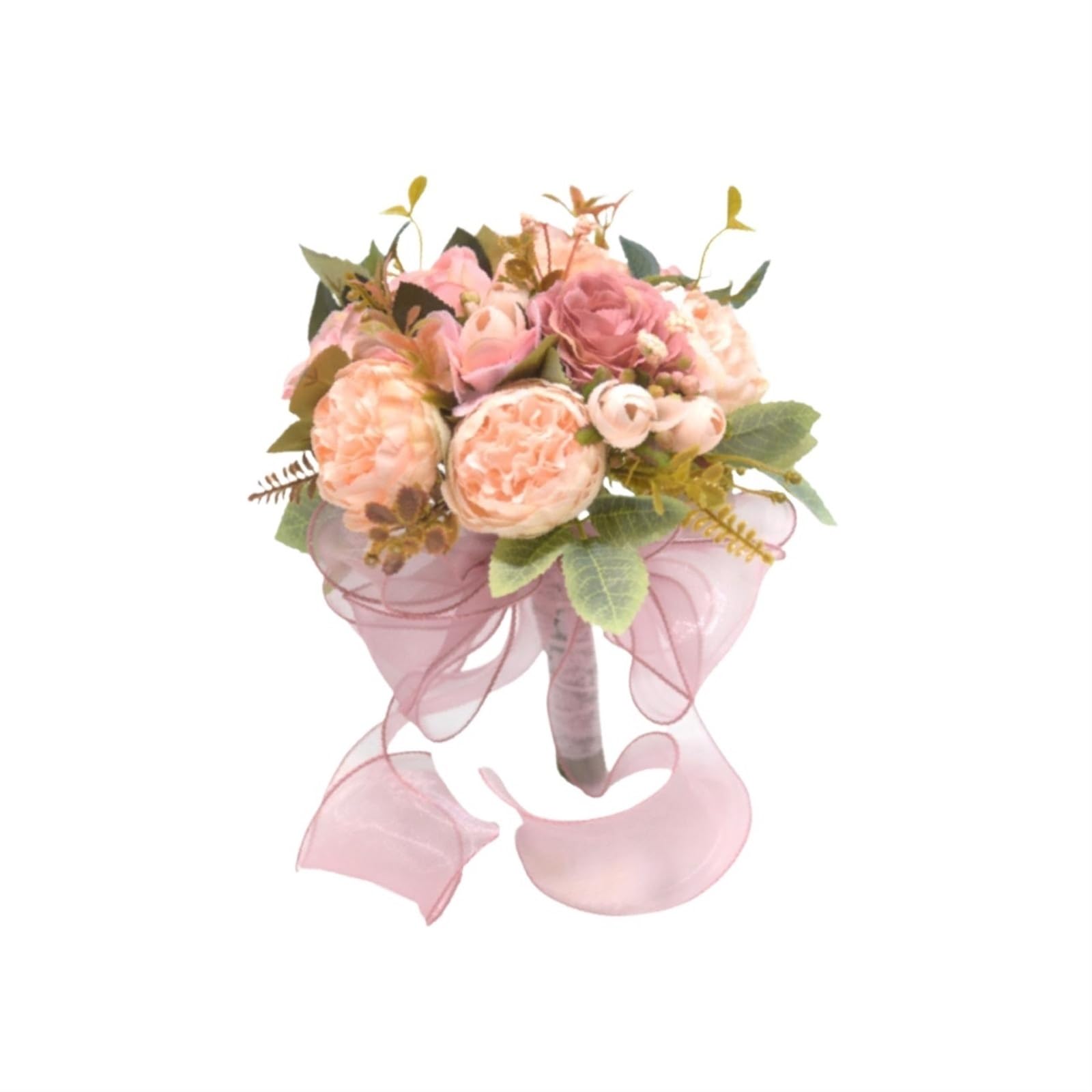 ZGCrumphant Artificial Wedding Bouquet Bride Bridesmaid Wedding Bouquet Romantic Bridal Throw for Party Photo Anniversary Ceremony Decoration(Dark Pink)