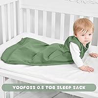 Vista 6 de Yoofoss Saco de dormir para bebé de 12 a 18 meses, 100% algodón, cremallera de 2 vías, TOG 0.5, saco de dormir para niños pequeños, cómodos, suaves