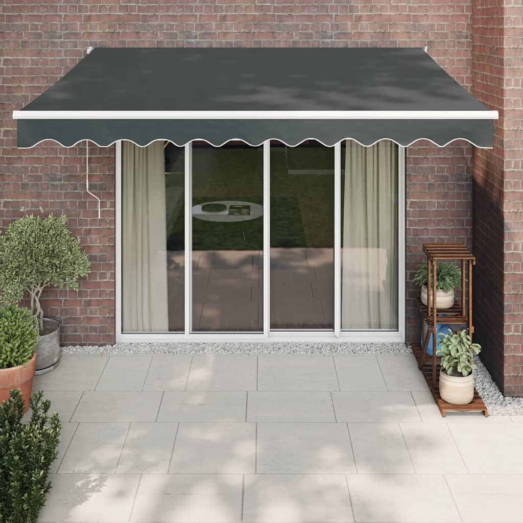 Store Banne Motorisé, Store Banne électrique Auvent rétractable Automatique Anthracite 3x2,5 m
