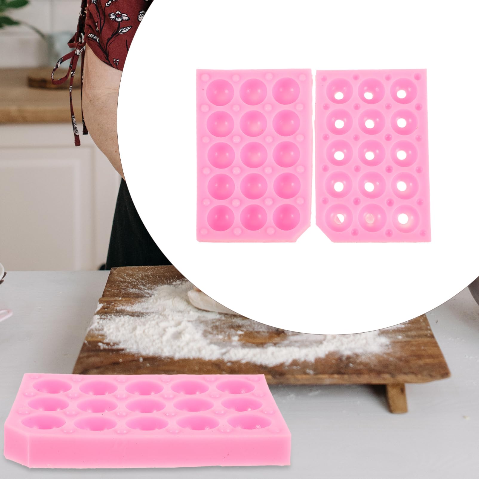 Amosfun 5 Juegos Gastronomía Molecular Molde Foie Gras Francés Accesorios Estaño Mini Gelatina Barra Dulce Moldes Revestimientos Molde Para Mousse Molde Para Galletas Gel De Sílice Rosy