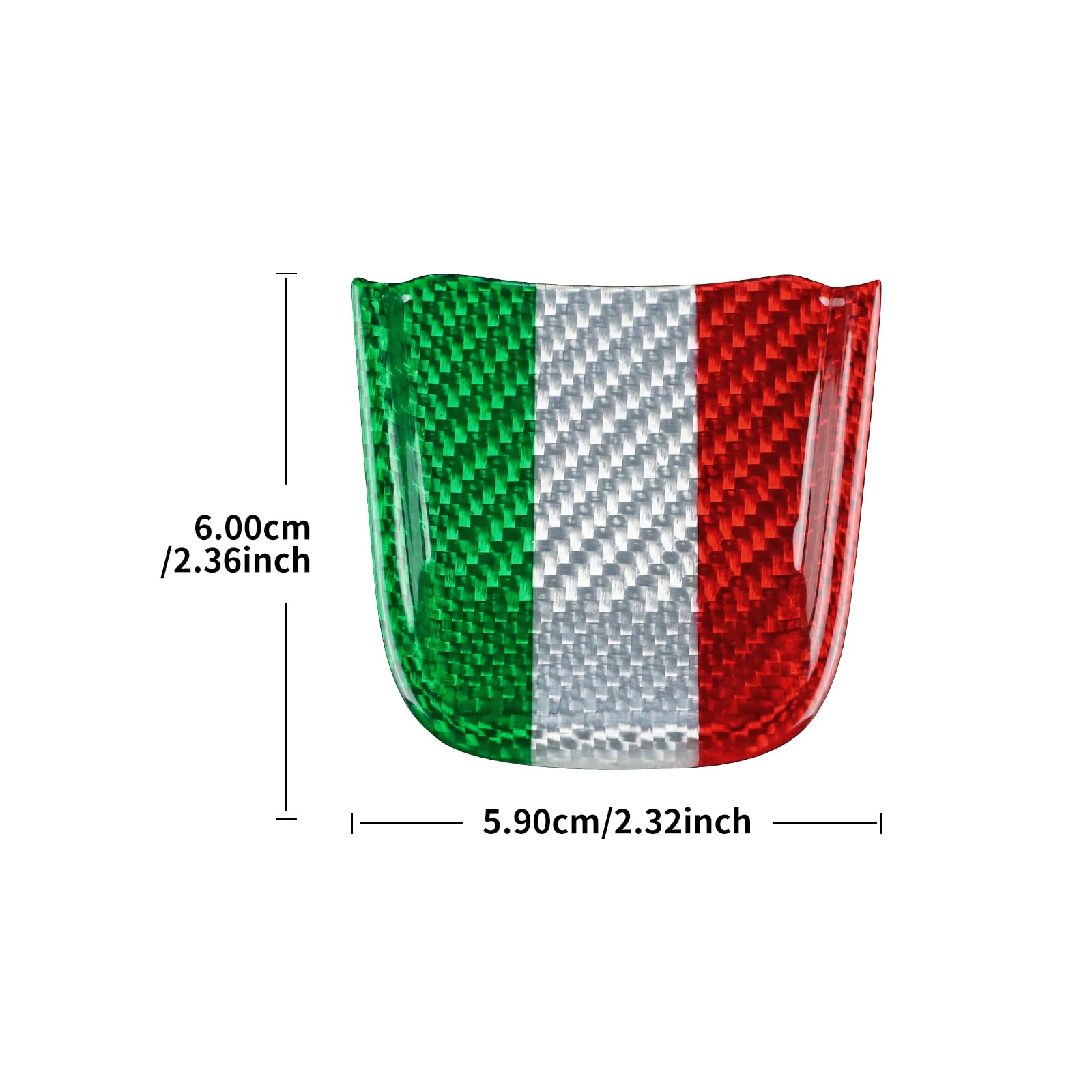 KUNGKIC Accesorios para FIAT 500 Abarth 595 2020 2021 2022 2023 2024 Real Fibra de Carbono Duro Coche Volante Cubierta de Barbilla Panel del Volante Adhesivo Interior Accesorios, Regalo, Color