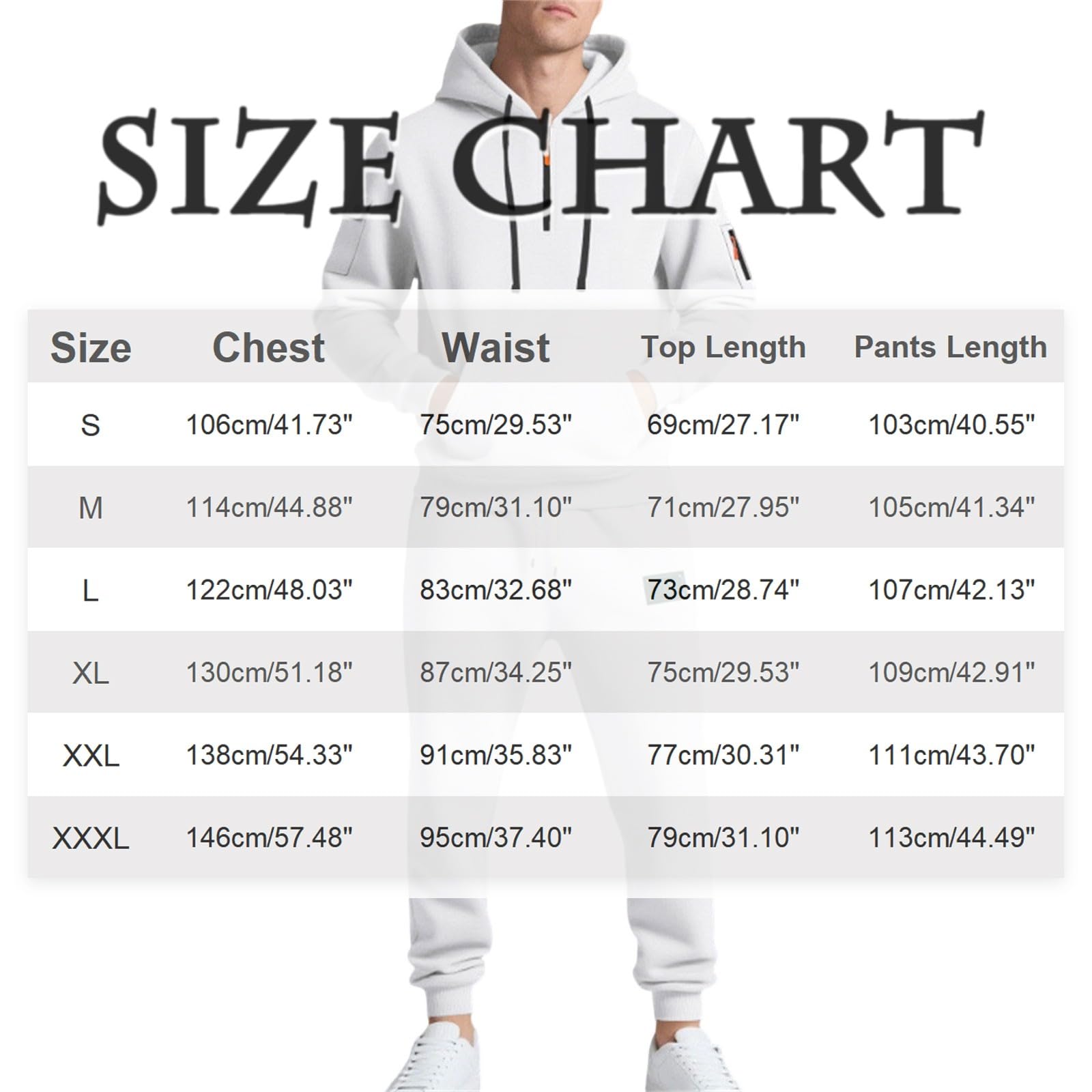 Chandal Hombre Completo Sudaderas con Capucha Térmico Entretiempo Streetwear