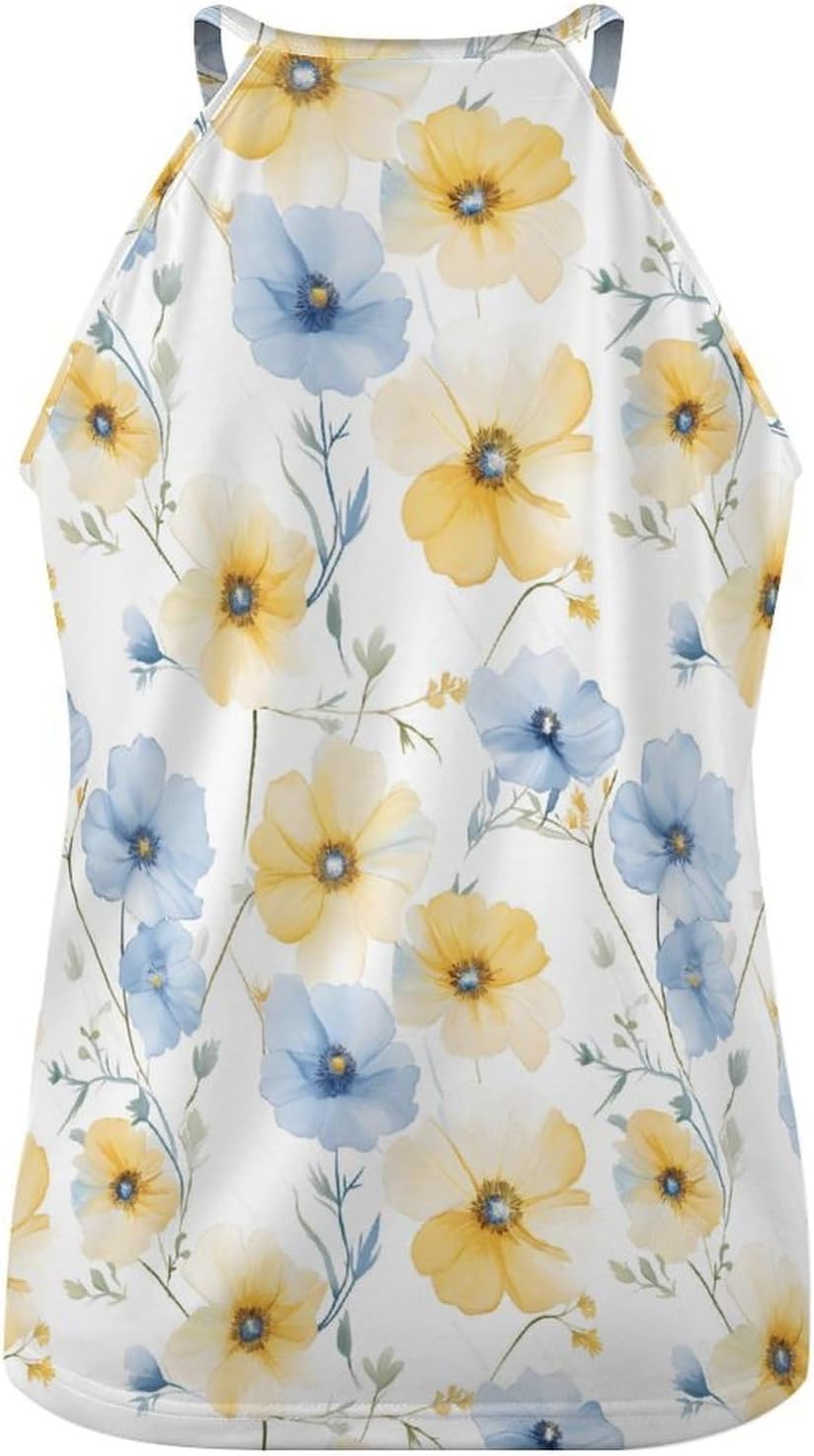 Women's Floral Tank Sleeveless Leopard Print Tank Crew Neck Tee Plus Size Tops 2026 Summer Tee Camisole Shirts image 5