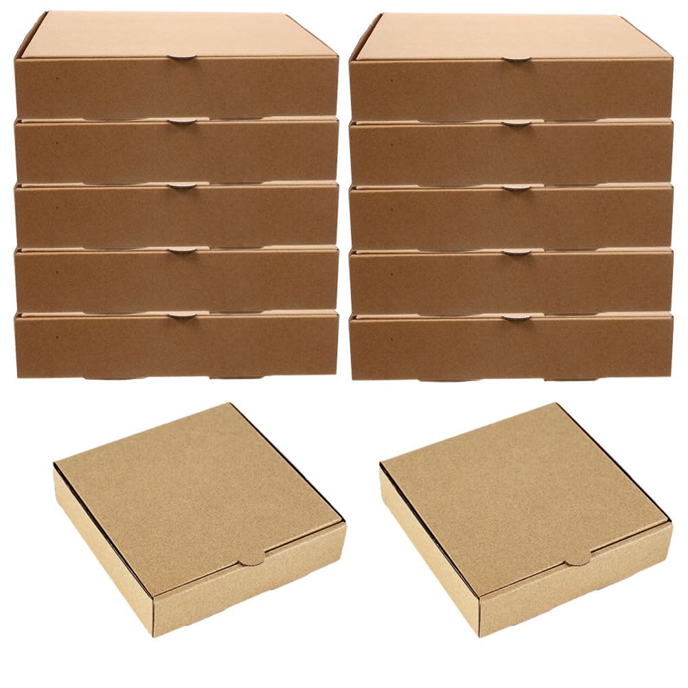 Healeved Mini Pizzakartons 16X16X1.57 Zoll 12 Stück Tragbare Pizzabox Aus Verdickter Pappe Für Partygeschenke Kreative Verpackung Und Pizzatransport