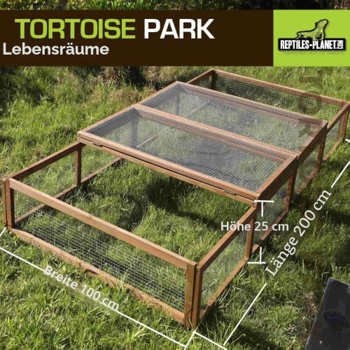 Reptiles Planet Schildkröte Schildkröte Park Outdoor Gehäuse, 200 x 100 x 25 cm