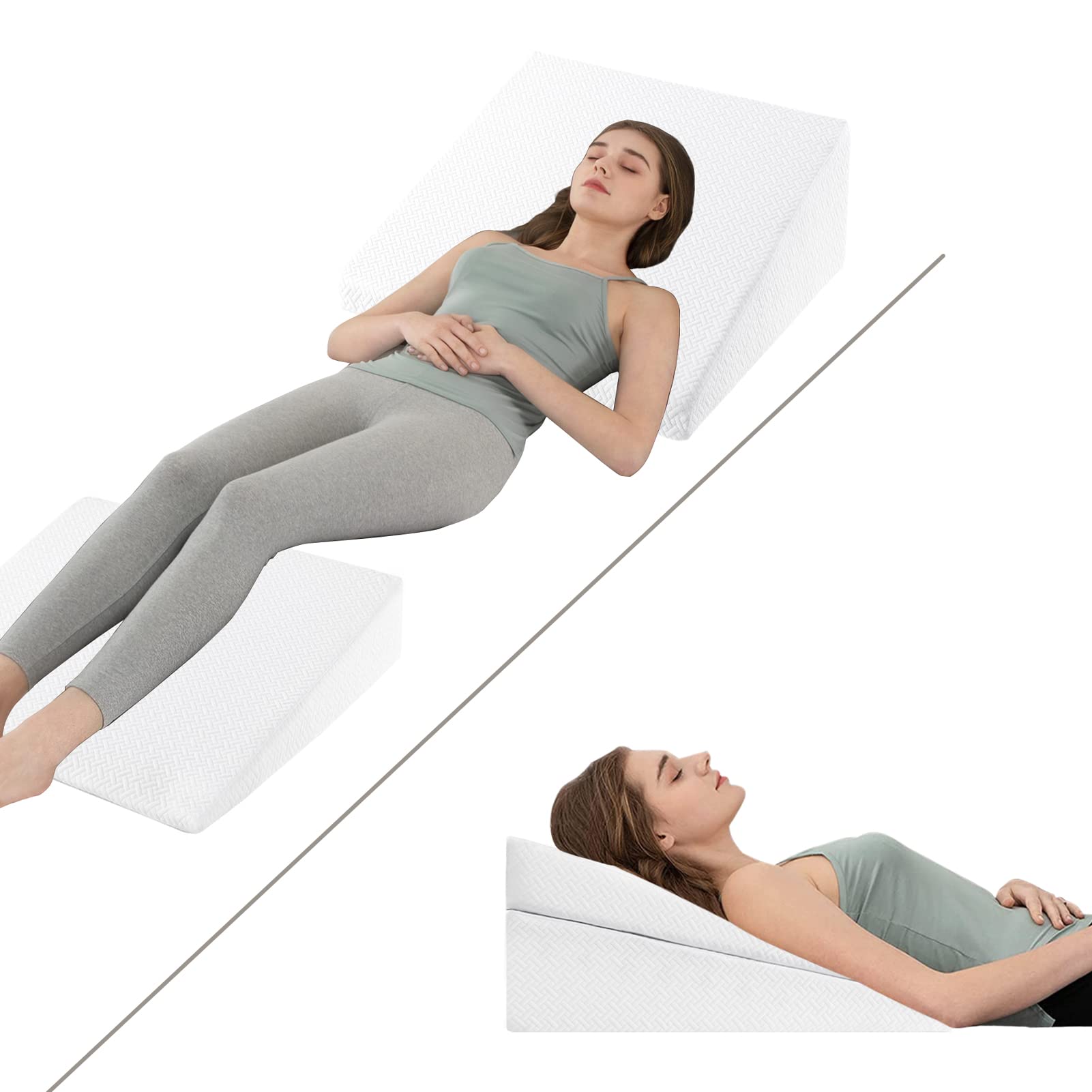 Buy JOYPEA Bed Wedge Pillow 3 in 1 Adjustable to 4.5, 7.5 & 12 Inches