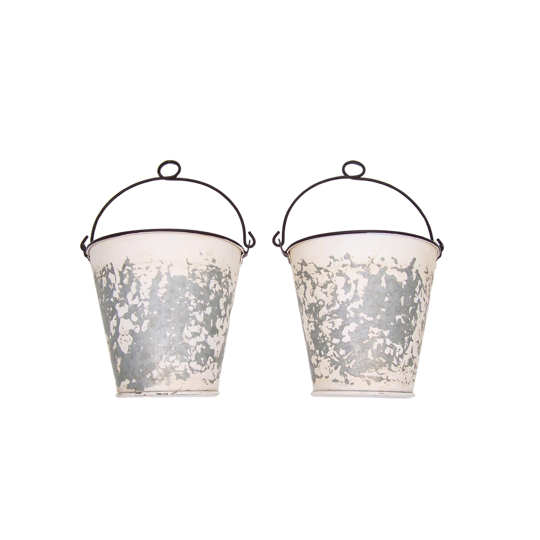 Amazon.com: Galvanized Half Round Bucket Wall Planters, Rustic  display picture 1