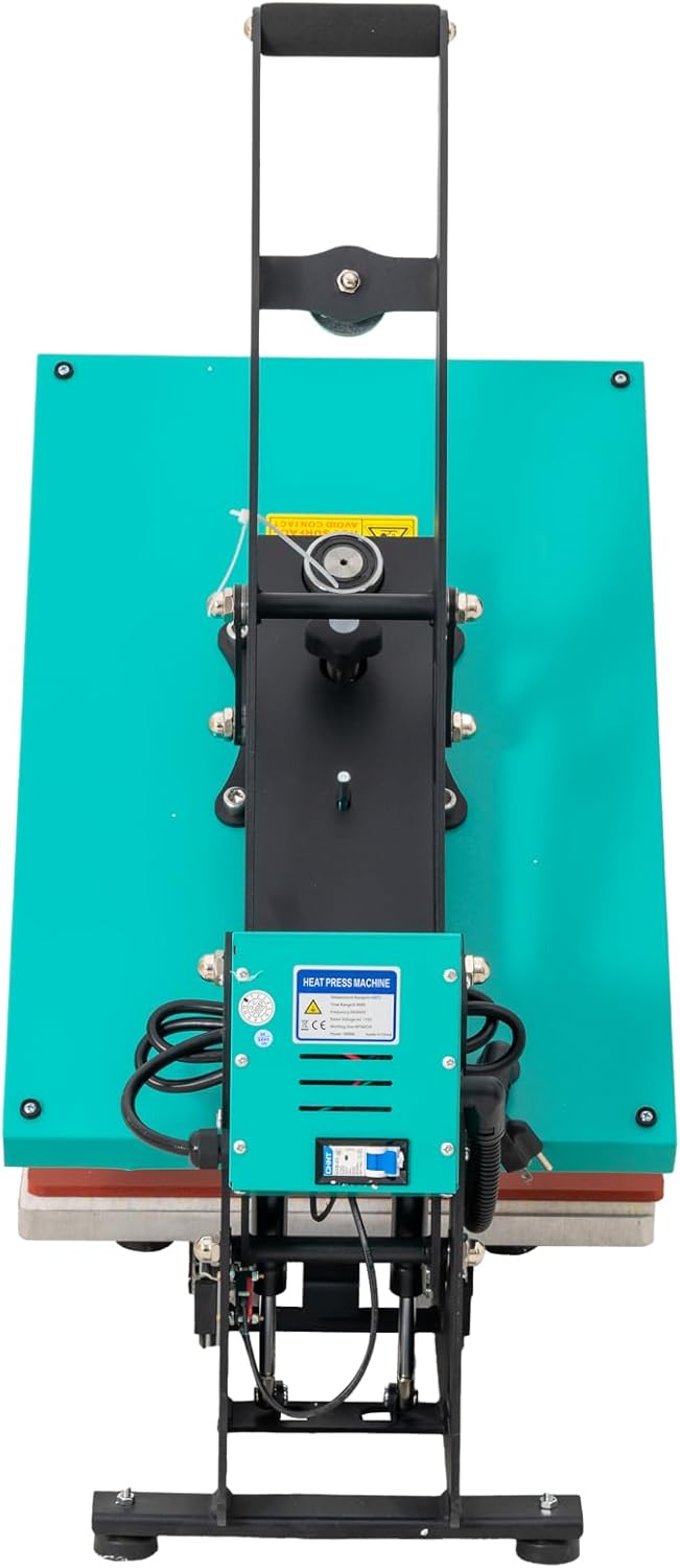 16x24 Inch Heat Press Machine,Semi-Auto Open T-Shirt Press with Slide-Out Drawer,2000W High Power Industrial Sublimation Machine, Air Switch Safety, Teflon Coated for Vinyl, DTF, DIY (16‘’×24‘’-Green)