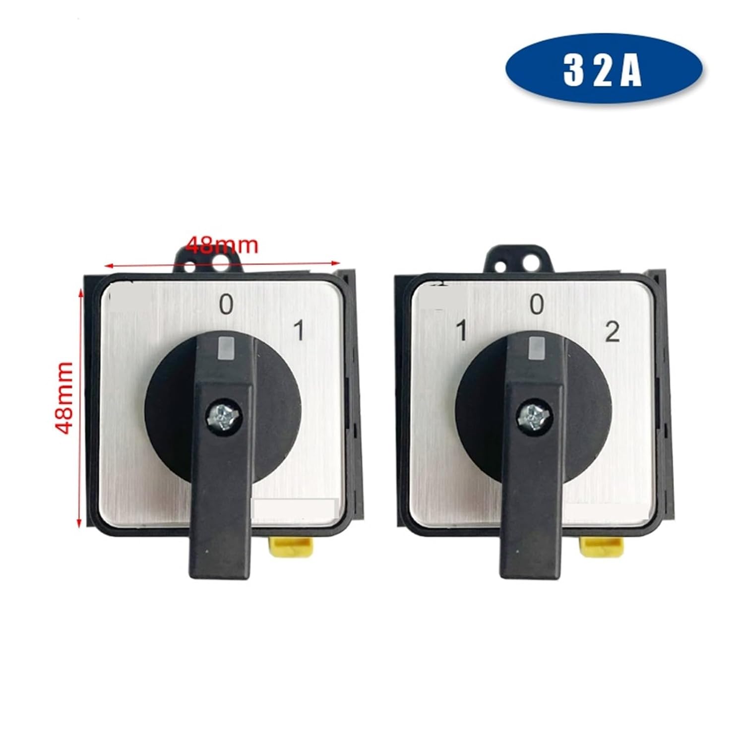 LW42-32A Two/Three Positions Cam Rotary Switch Silver Contact 1/2/3/4 Poles YMW42 1Pcs(4P 16TerminalDIN-01)