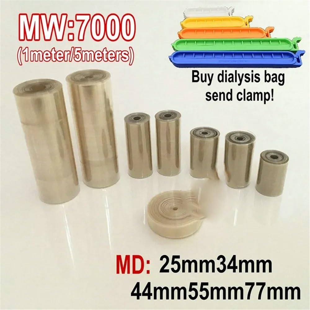 Cristalería de Laboratorio Bolsa regenerada de laboratorio MW7000 de 1 metro/5 metros MD25/34/44/55/77 mm(MD77 5meters)