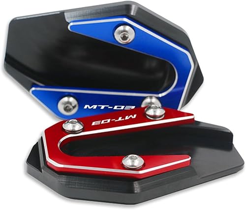 Miniatura 4 de WilsEm for Yamaha for MT-03 for MT 03 MT03 for MT-25 for R3 for R25 2017-2023 Motorcycle CNC Kickstand Foot Side Stand Extension Pad Support Plate