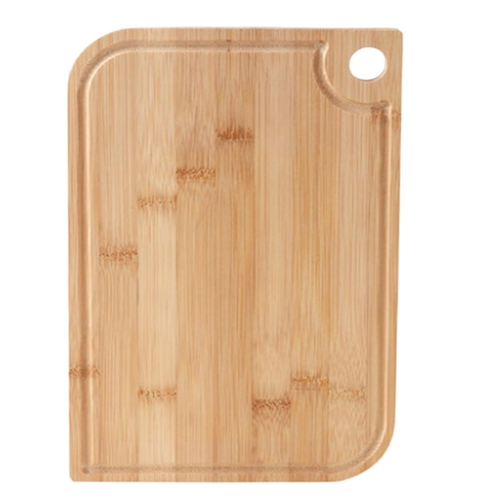 Planche à découper en bois massif bambou rectangulaire cuisine 33cm
