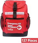 First Aid Central Emergency Survival Kit, Survival Backpack with First Aid Kit & Assorted Emergency Supplies