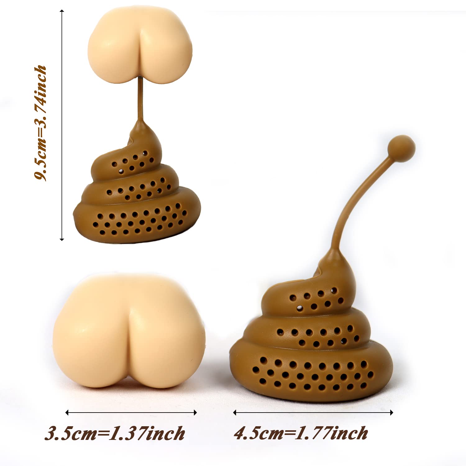 Funny Tea Infuser Gag Gift, Poop Tea Filter For White Elephant Gift Exchange Tea Strainer