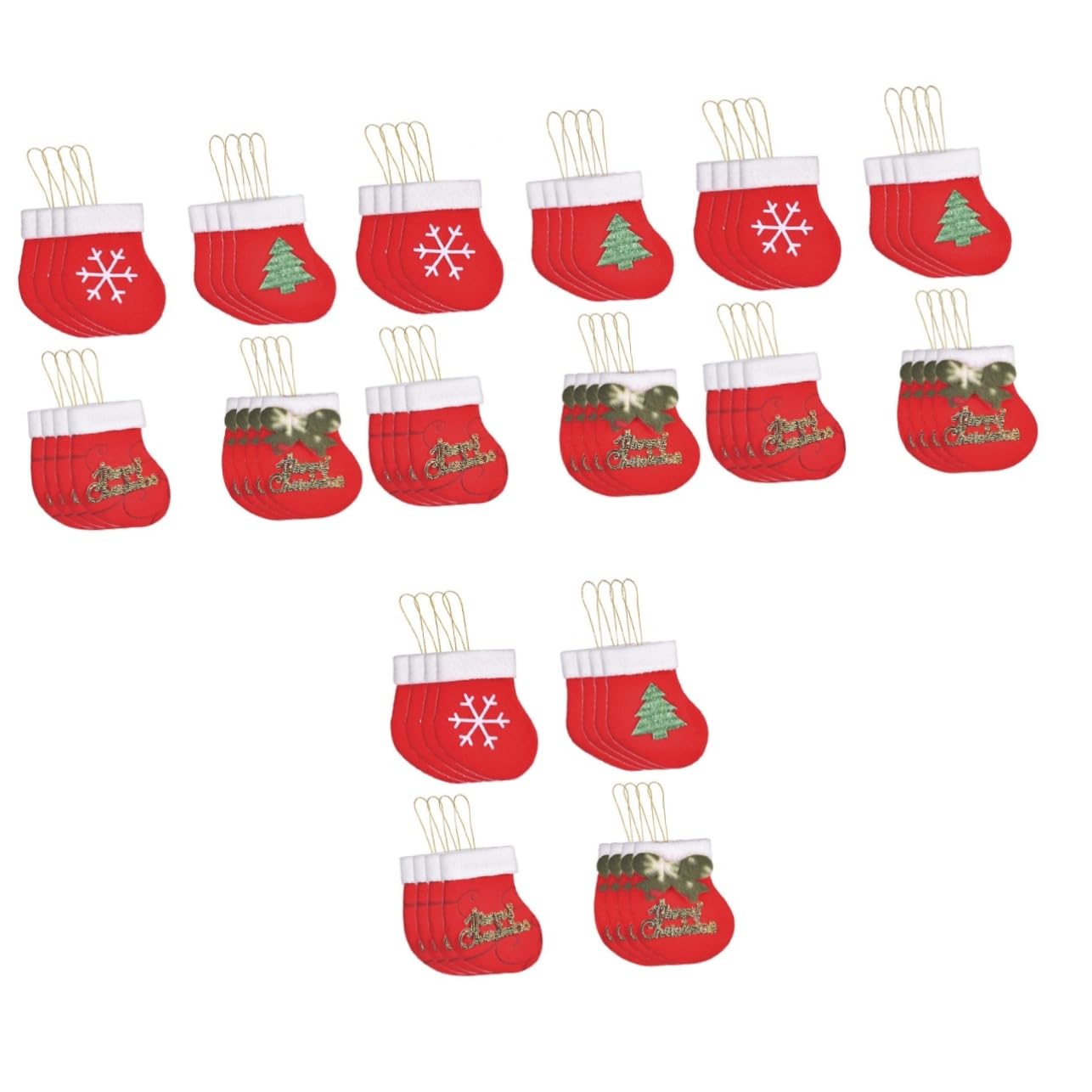 Chaussettes de cheminée Anneome : lot de 64 pièces pour votre sapin de Noël