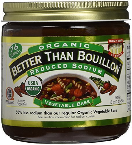 Better Than Bouillon Lot de 3 pots à base végétale bio en sodium réduit
