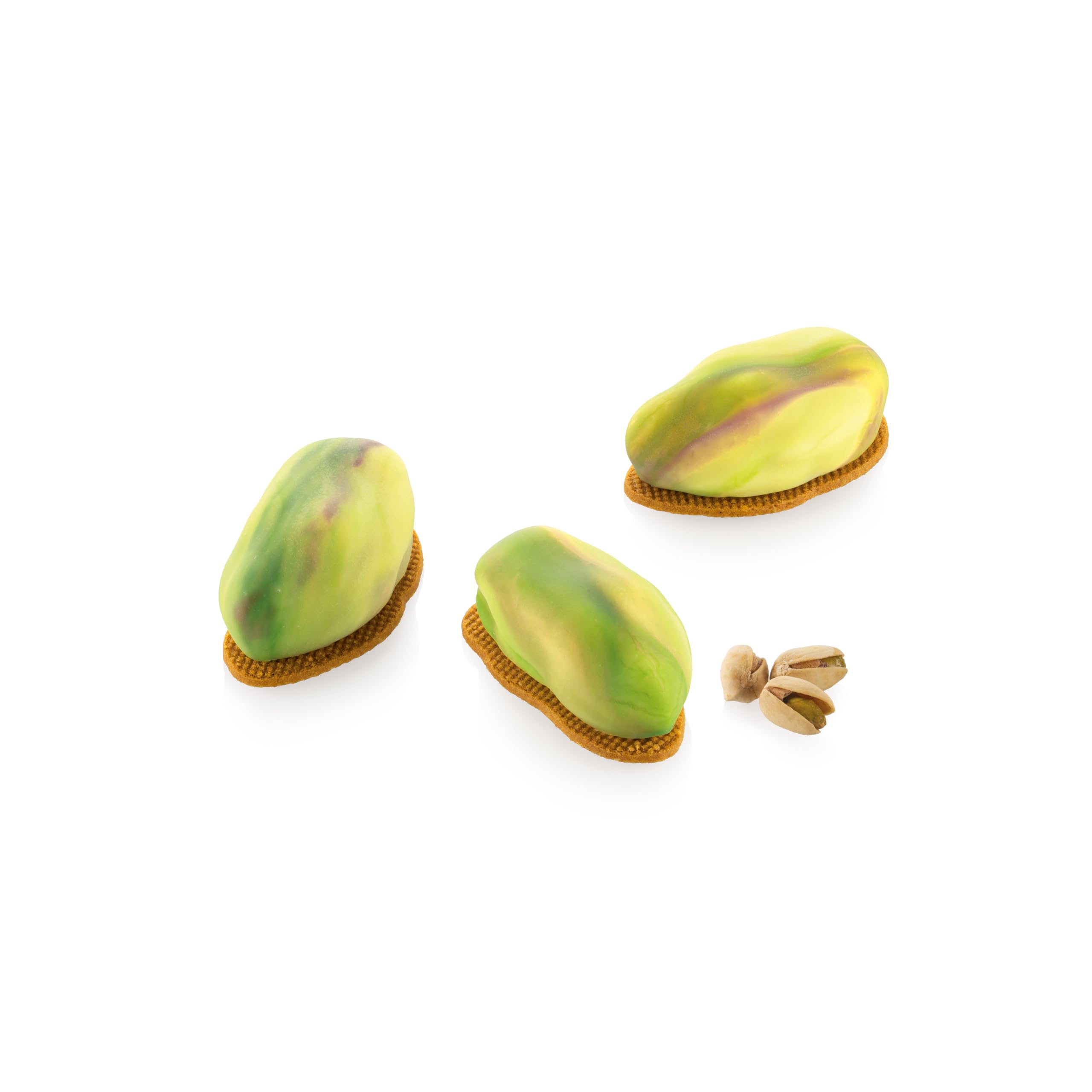 silikomart Stampo in Silicone MIGNON Pistacchio 30 Accessori Professionali per Cucina e Pasticceria con Cutter ABS, 12 Cavità da 30 ml