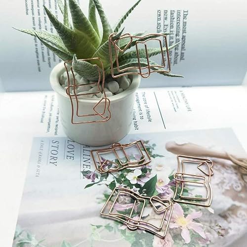 Miniatura 2 de Clips de papel de hierro, 60 unidades, marcadores de libros de metal, clip de papel con forma de libro, clips de papel para diario, abrazadera de